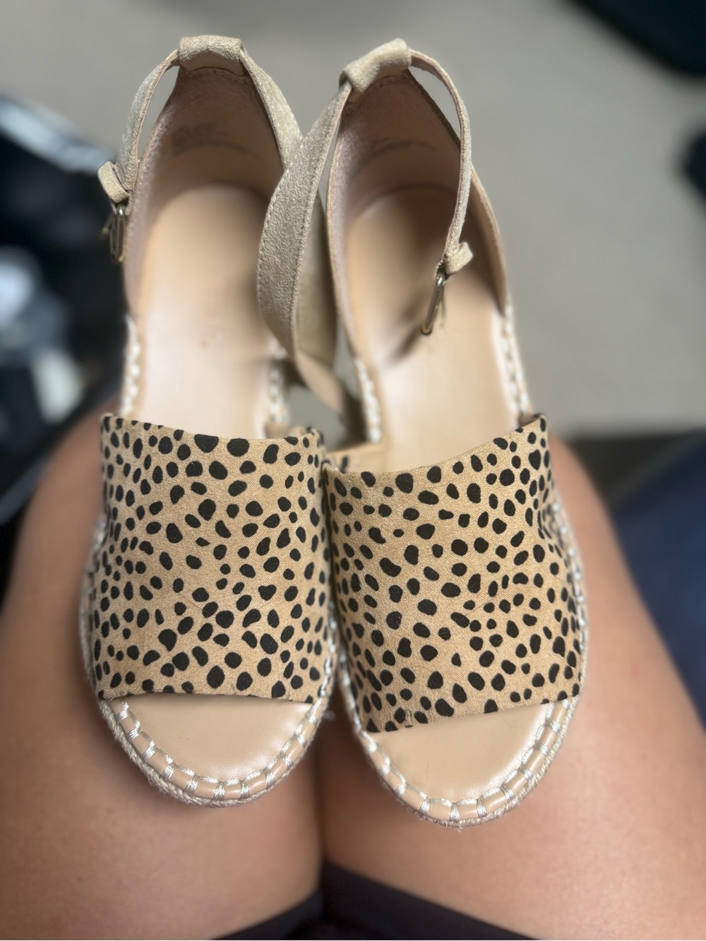 Leopard and tan Wedges